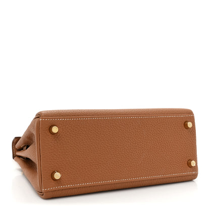 Hermes Togo Kelly Retourne 25 Gold 4 of 12