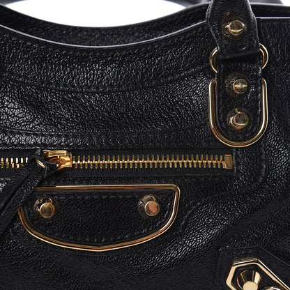 Balenciaga Chevre Gold Metallic Edge Hardware Mini City Black 10 of 10
