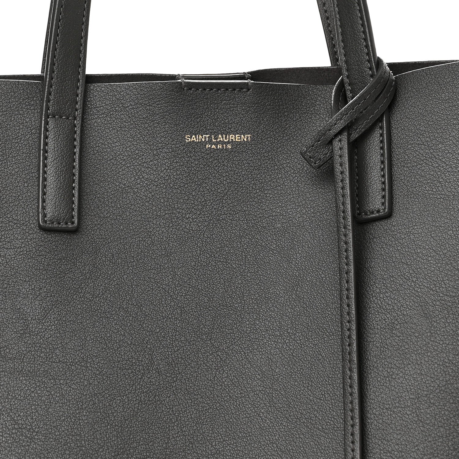 Saint Laurent Calfskin Toy Shopping Tote Earth Grey 8 of 10