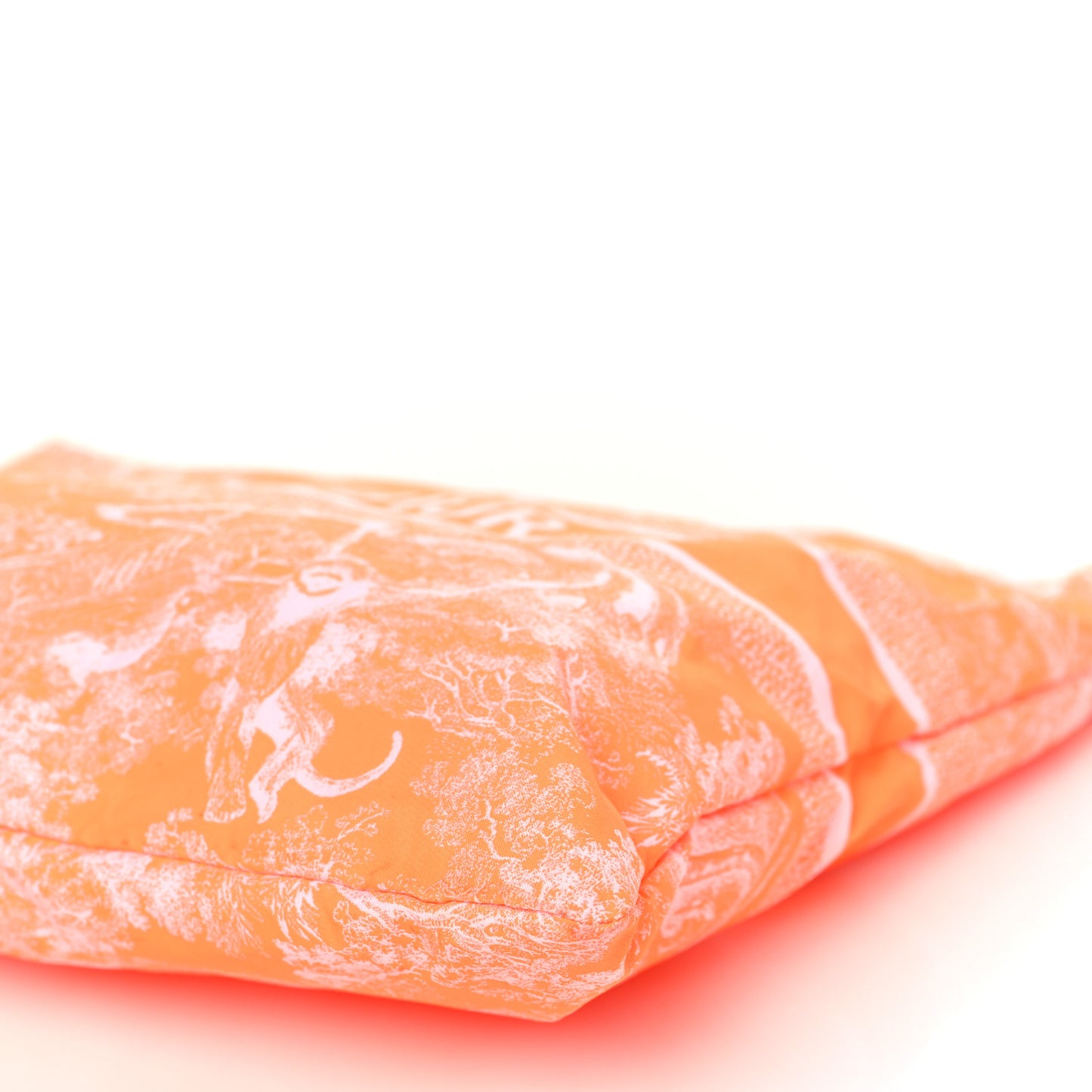 CHRISTIAN DIOR Embroidered Toile De Jouy Diortravel Zipped Pouch Orange