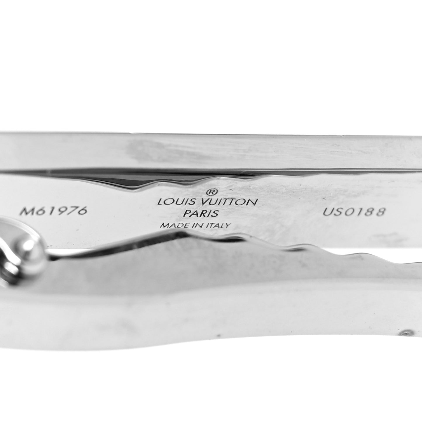 Damier Tie Clip Silver