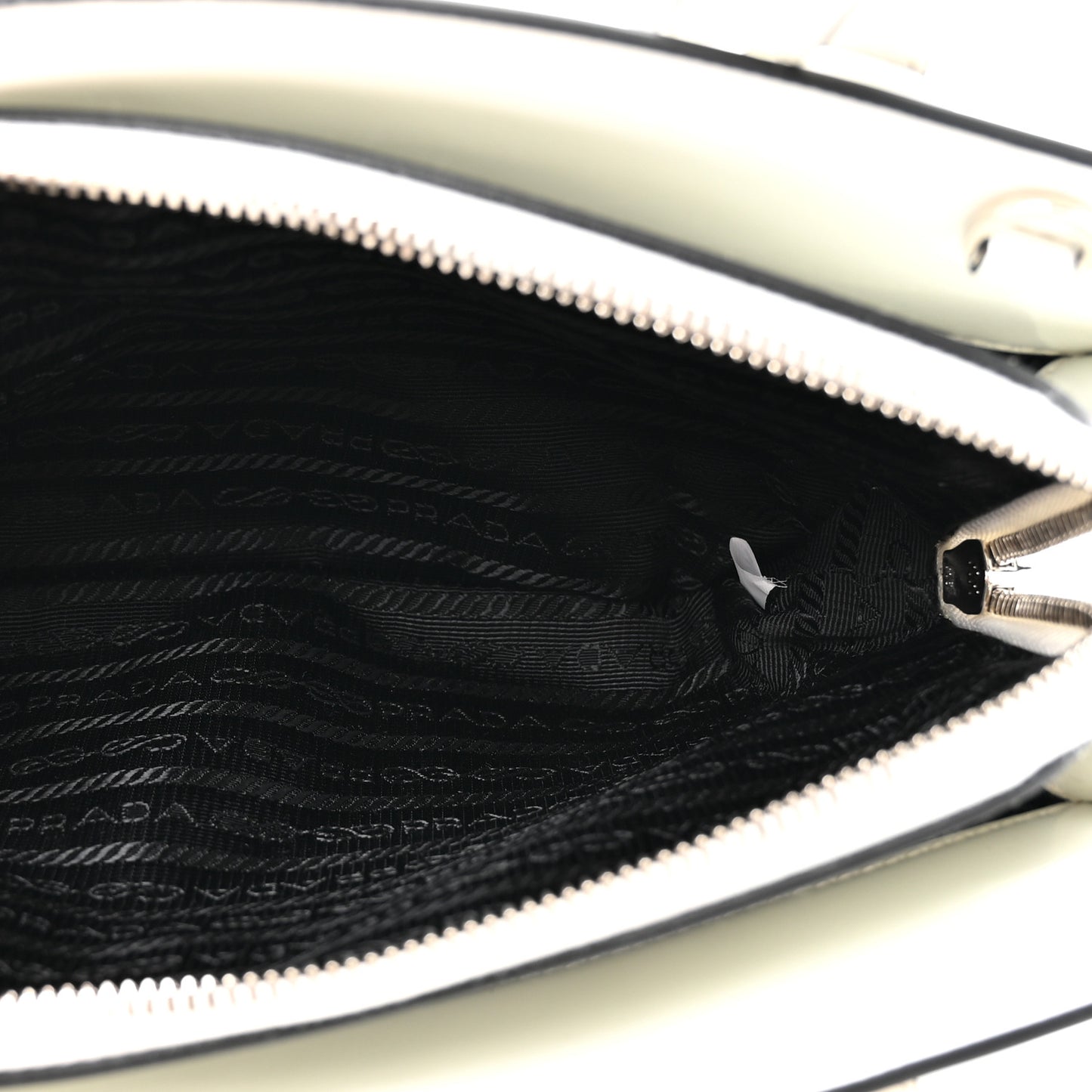 Spazzolato Mini Re-Edition 1995 Double Handle Handbag White