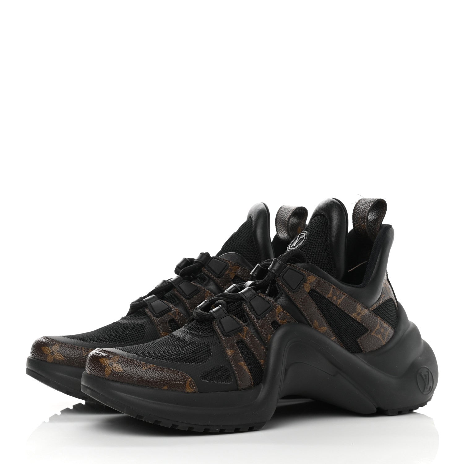 Louis Vuitton Calfskin Patent Monogram LV Archlight Sneakers 39 Black 3 of 9