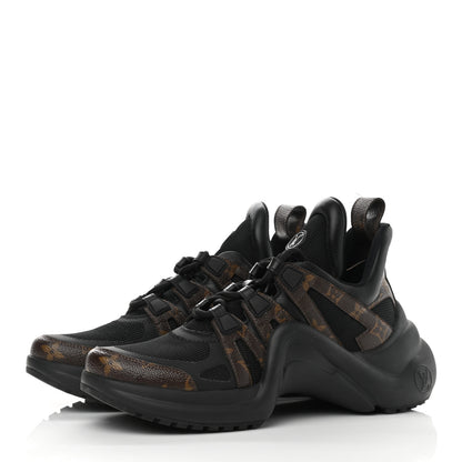 Louis Vuitton Calfskin Patent Monogram LV Archlight Sneakers 39 Black 3 of 9