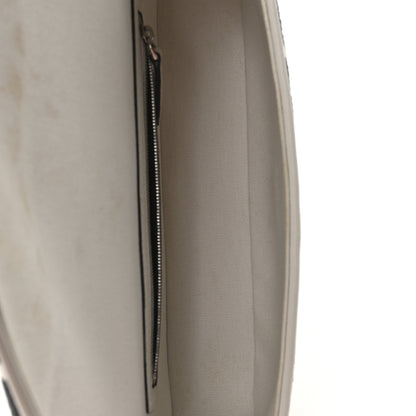 Fendi Canvas Vitello King FF Embroidered Baguette White Black 5 of 11