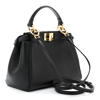 Fendi Nappa Mini Peekaboo Iconic Satchel Black 3 of 11