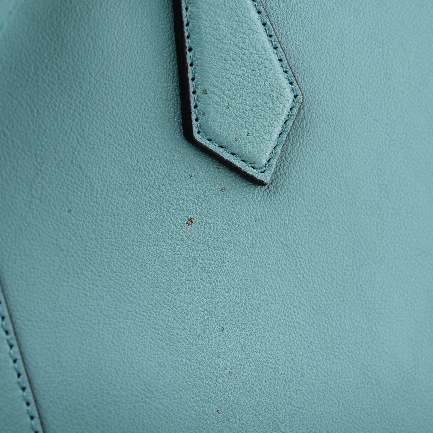 Wonka Grain Calfskin Medium Diana Tote Bag Dusty Azure Orange Fluo