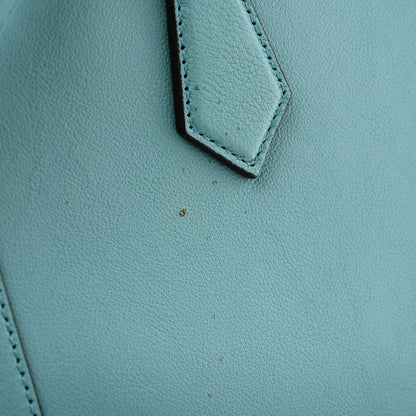 Gucci Wonka Grain Calfskin Medium Diana Tote Bag Dusty Azure Orange Fluo 12 of 16