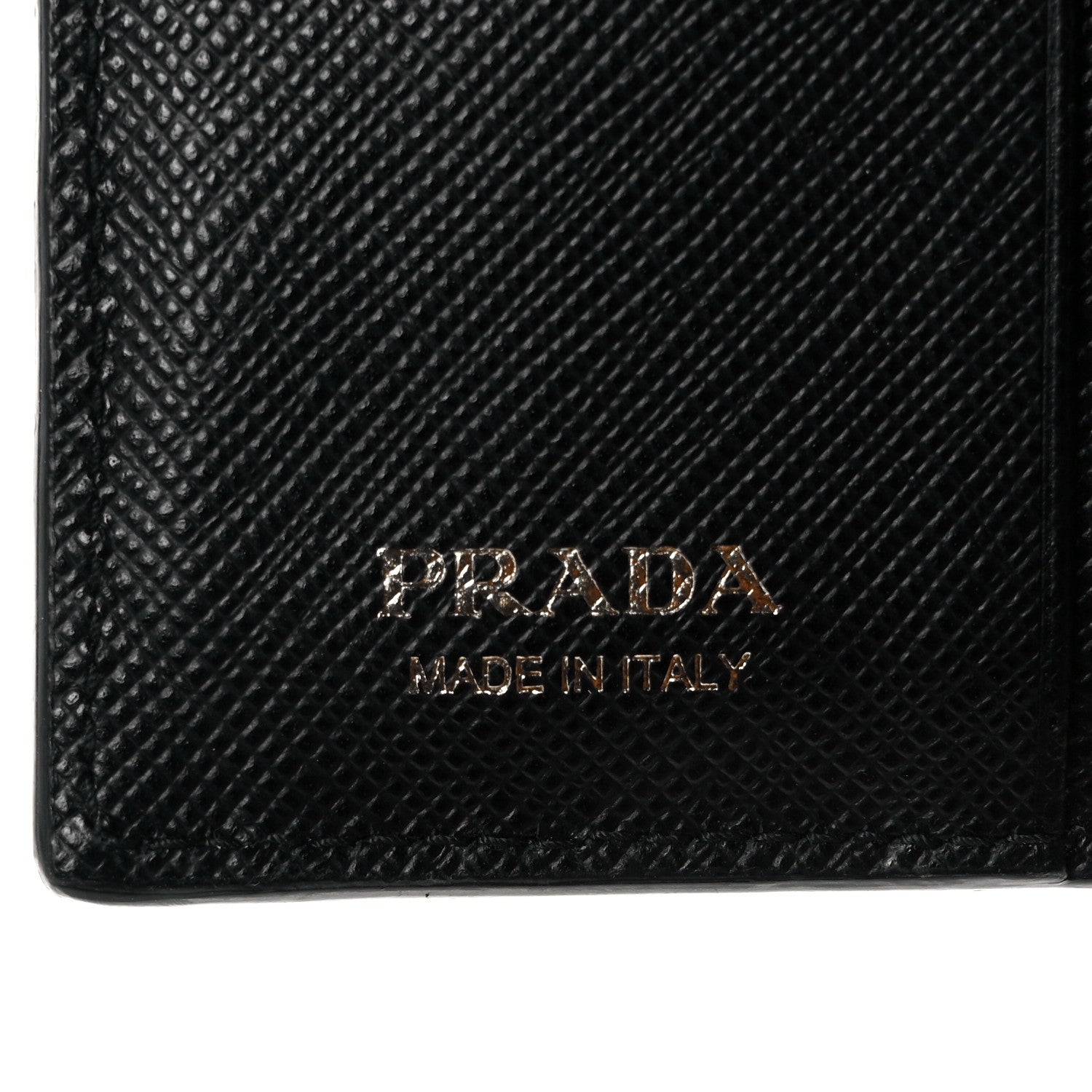 Prada Saffiano Shine Bi-Fold Wallet Black 6 of 8