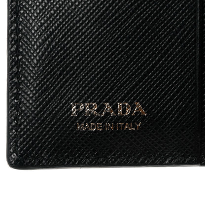 Prada Saffiano Shine Bi-Fold Wallet Black 6 of 8
