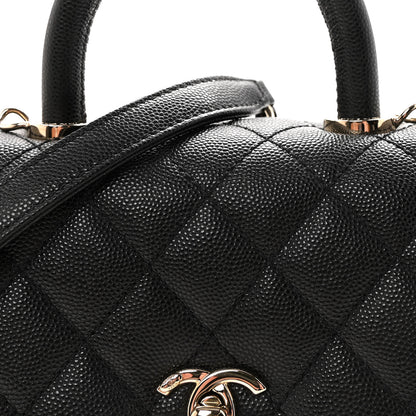 Chanel Caviar Quilted Extra Mini Coco Handle Flap Black 8 of 10
