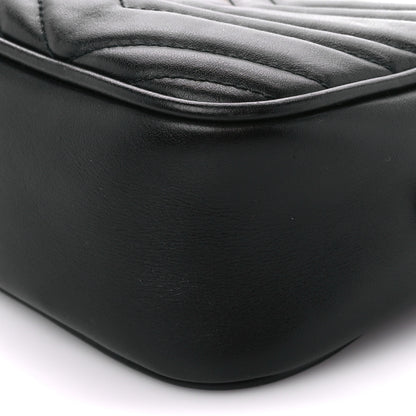 Gucci Calfskin Matelasse Small GG Marmont Chain Shoulder Bag Black 10 of 10