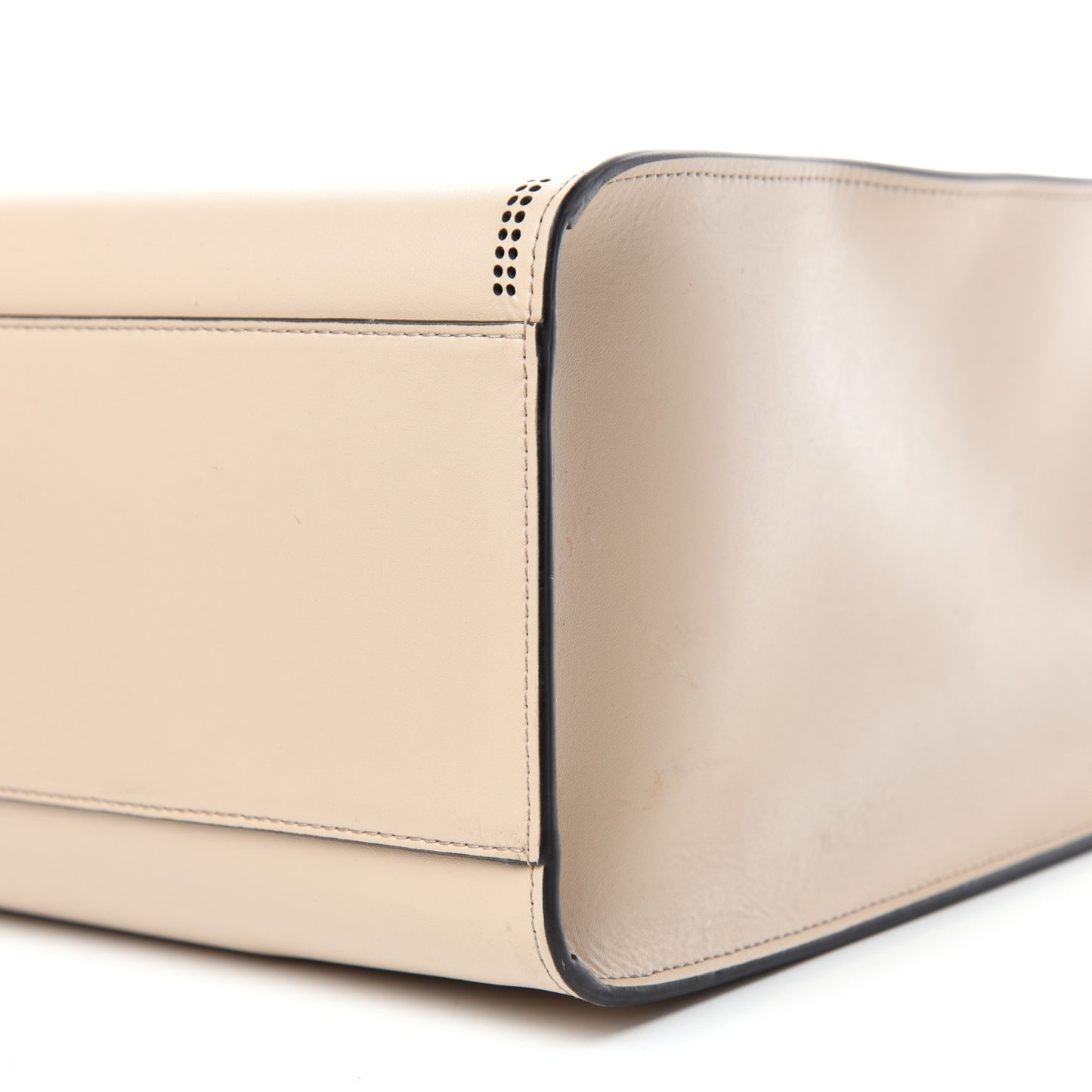 Vitello Liberty Plexiglass Stamp Patch Perforated Medium Runaway Shopper Tote Nuvola