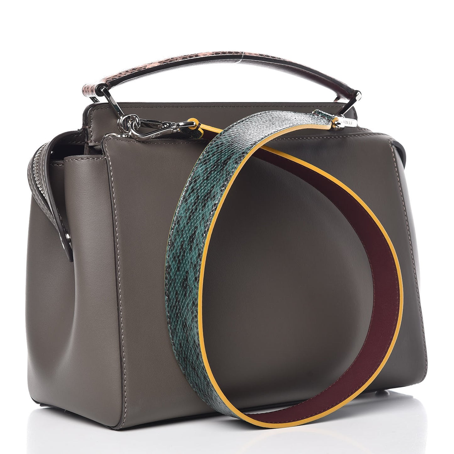 Vitello Baltico Dolce Elaphe DotCom Satchel Carbone Ramar Multicolor