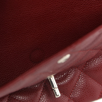 Chanel Caviar Quilted Jumbo Double Flap Dark Red 11 of 11