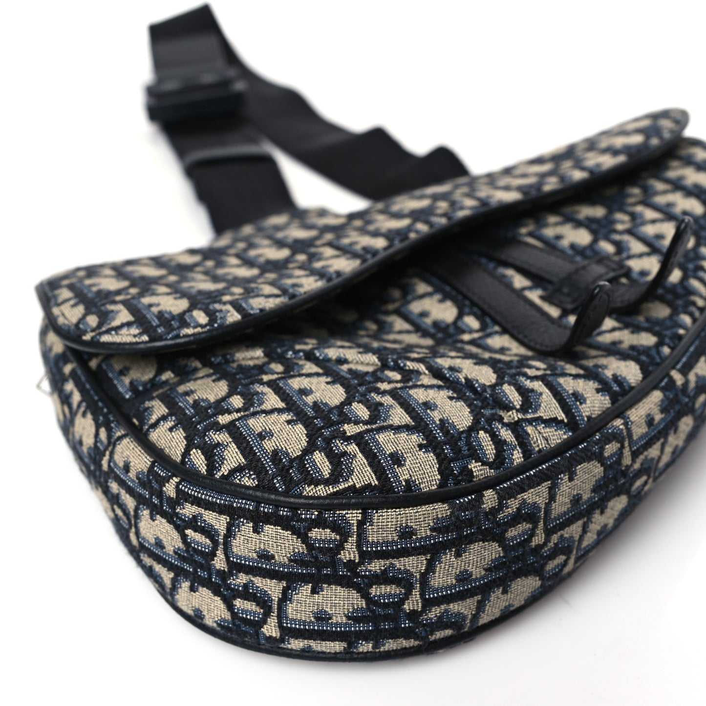 Oblique Mens Saddle Bag Blue