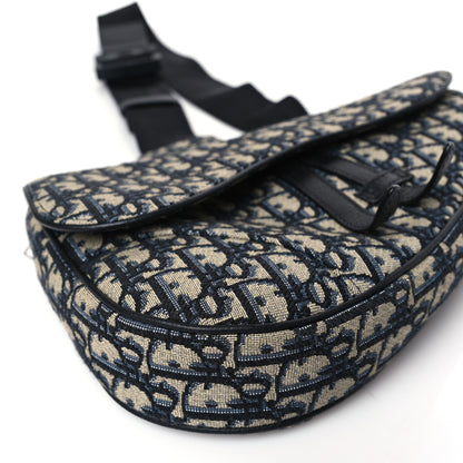 Christian Dior Oblique Mens Saddle Bag Blue 8 of 8