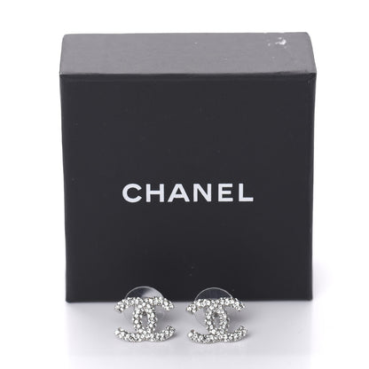 Chanel Crystal CC Earrings Silver 5 of 5
