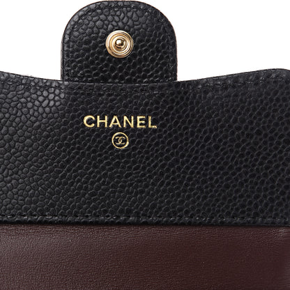 Chanel Caviar Quilted Compact Flap Wallet Black 5 of 8