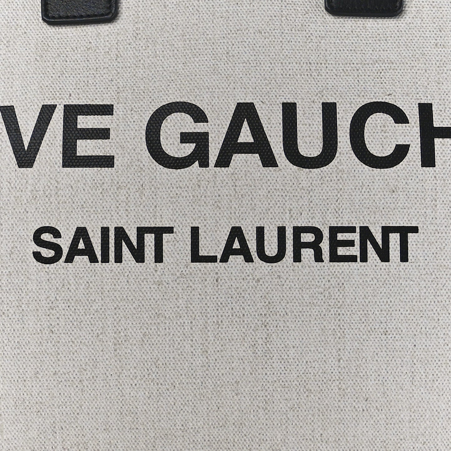Linen Calfskin Rive Gauche Tote Optic White