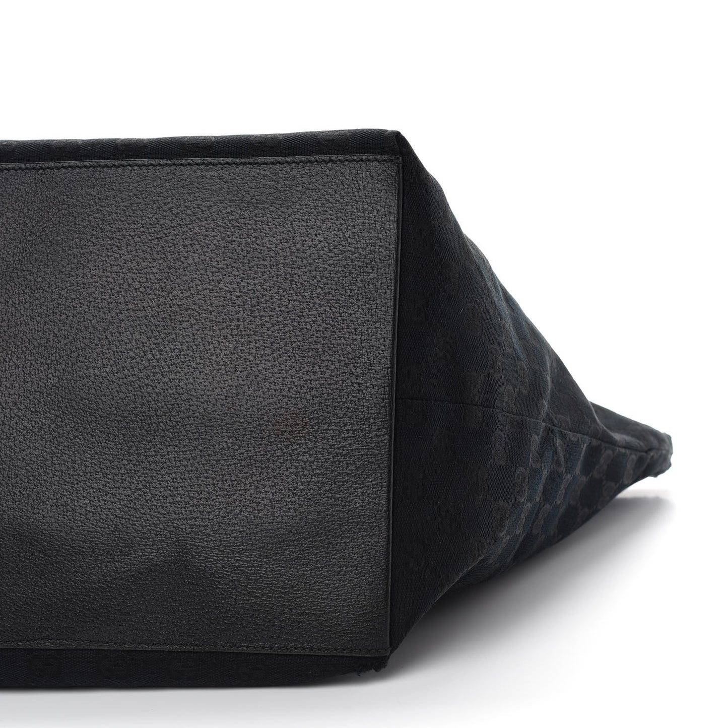 GG Monogram Large Web Handle Bucket Tote Black