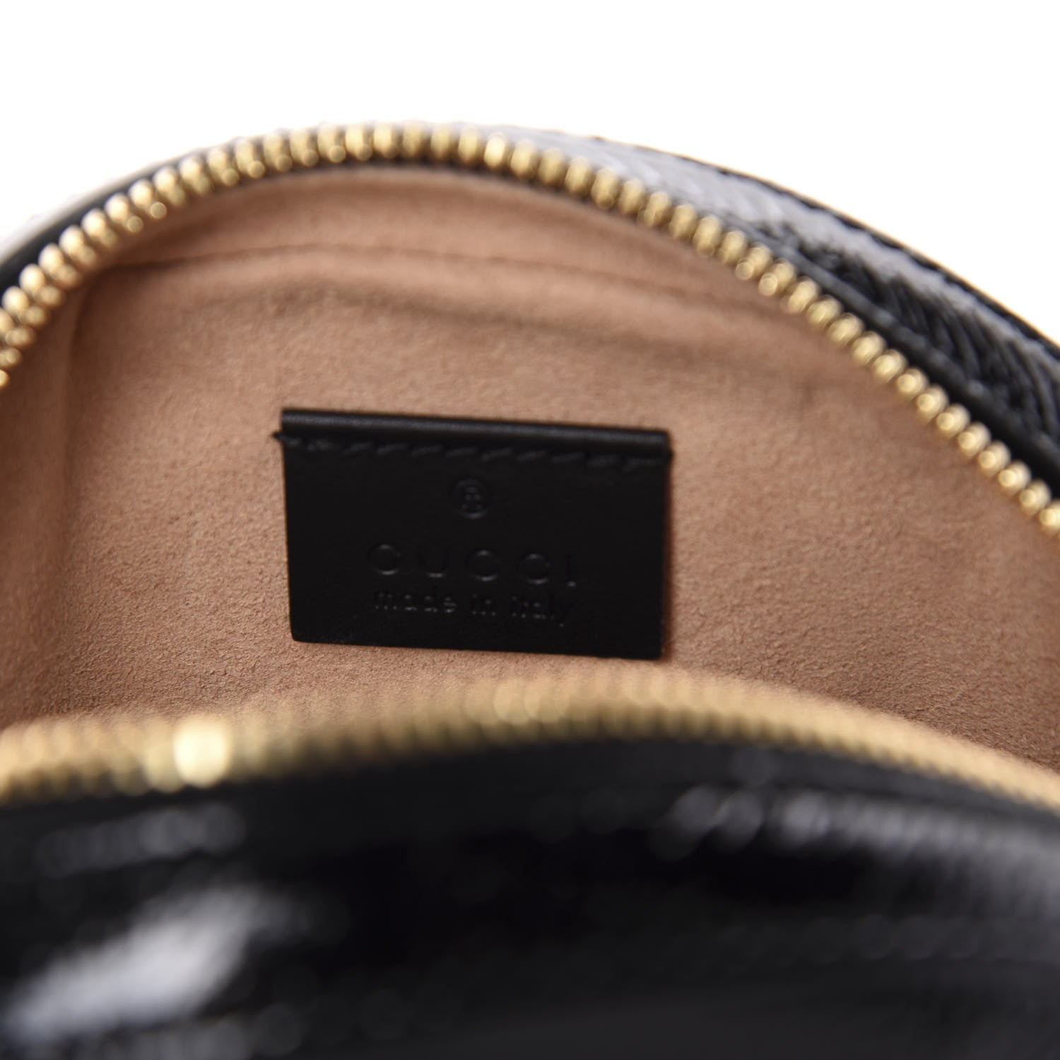 Gucci Suede Patent Web Mini Ophidia Round Shoulder Bag Black 8 of 10