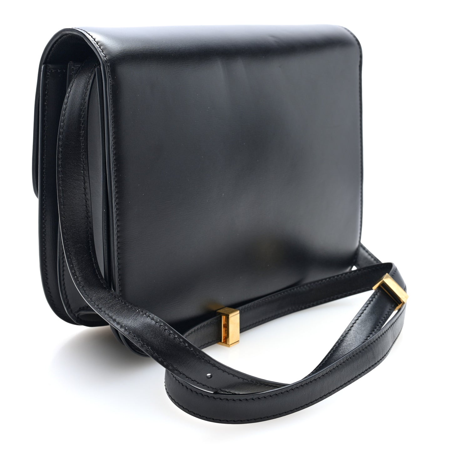 Box Calfskin Medium Classic Box Flap Bag Black