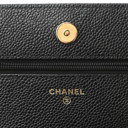 Chanel Caviar Quilted Wallet on Chain WOC Black 5 of 10