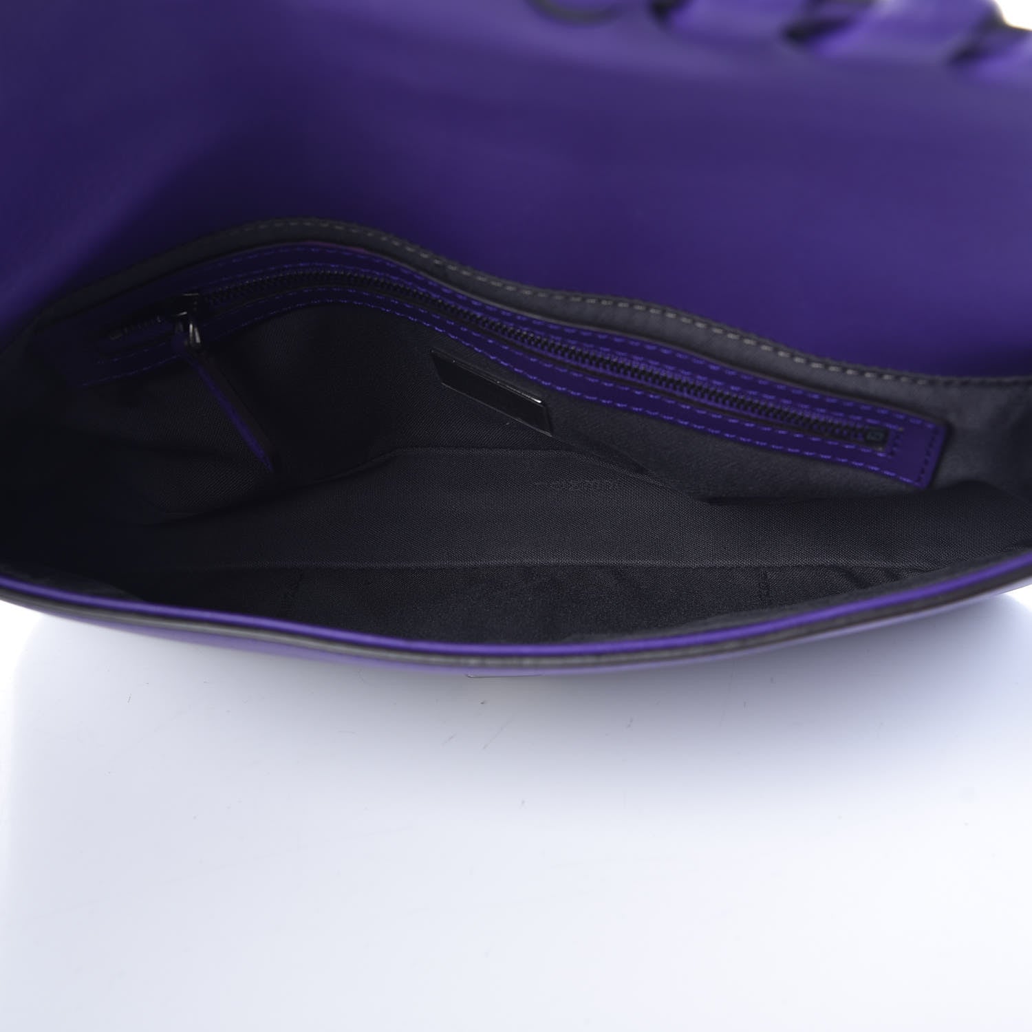 Fendi Vitello Dolce Lace Up Baguette Purple Rain 5 of 9