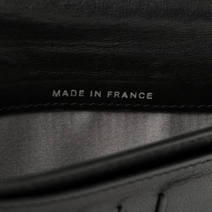 Chanel Lambskin Camellia Embossed Yen Wallet Black 7 of 13