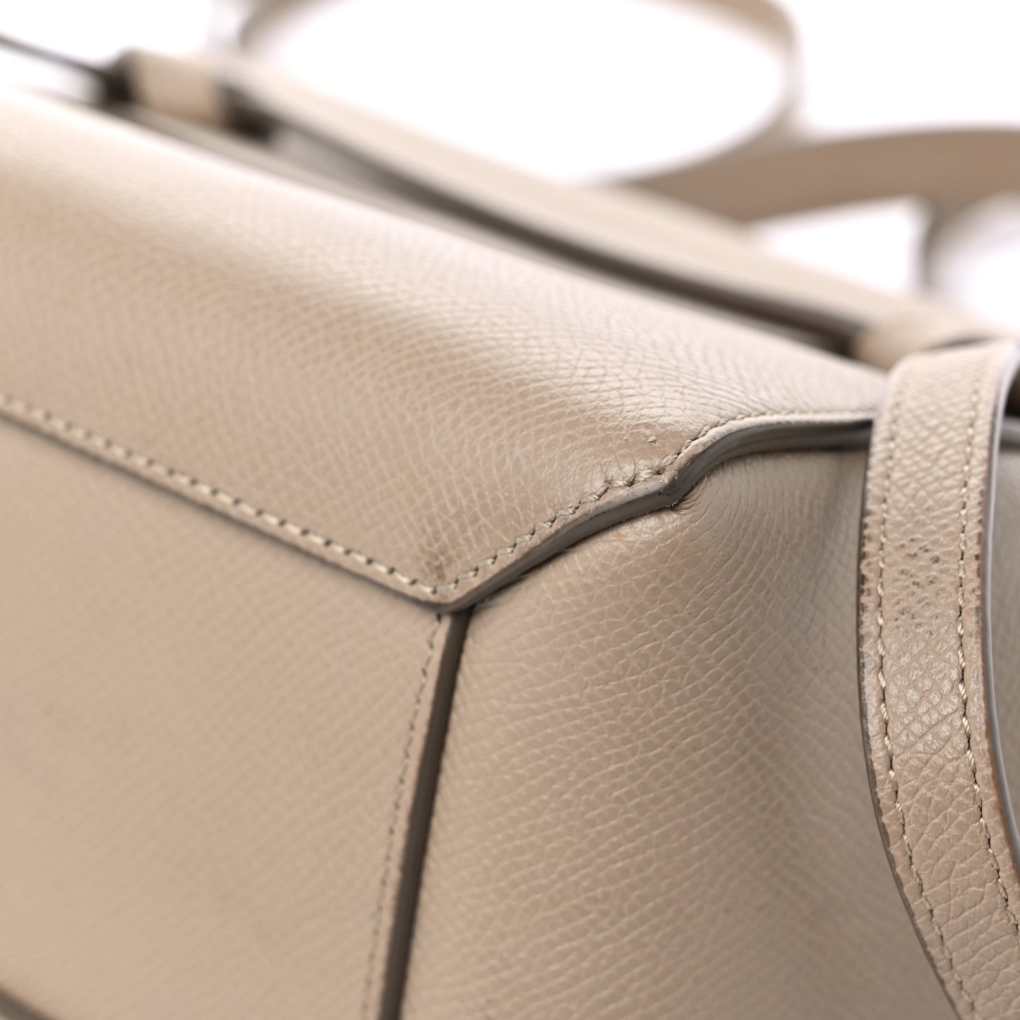 Grained Calfskin Nano Belt Bag Light Taupe