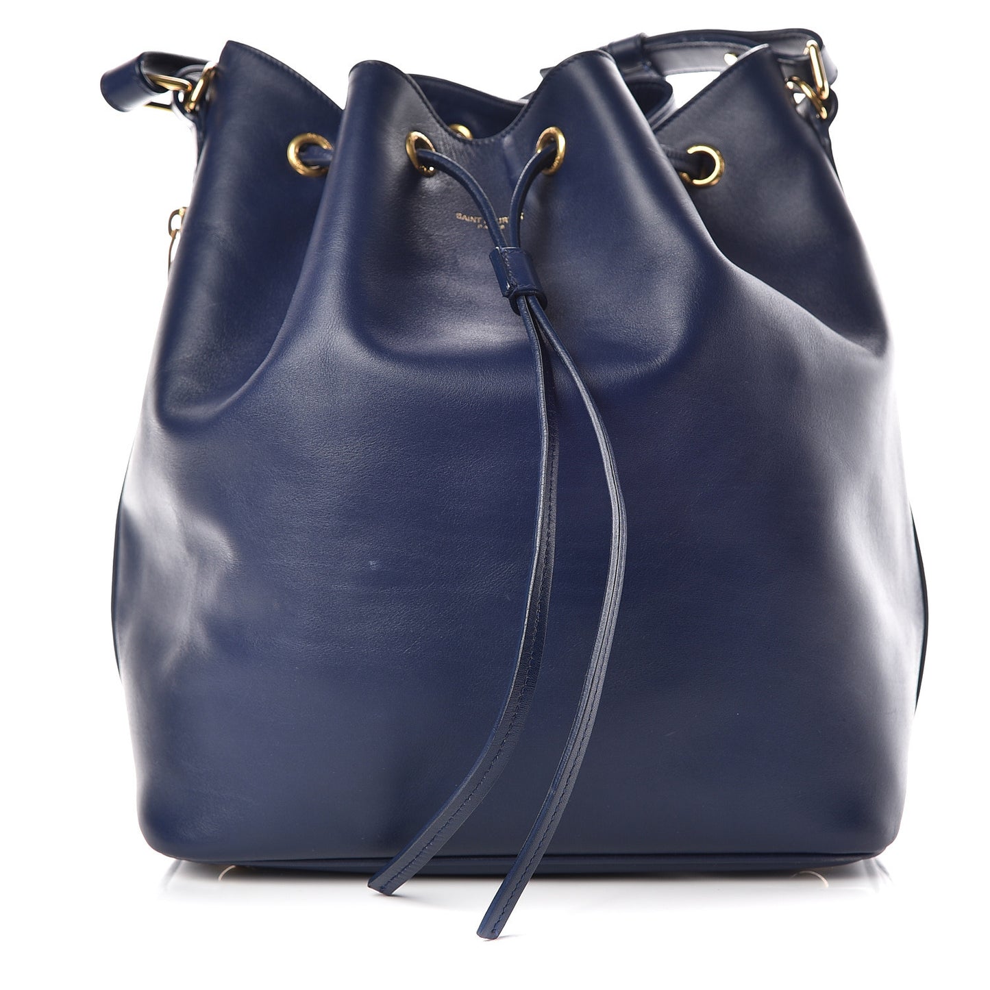 Calfskin Large Emmanuelle Bucket Bag New Marine