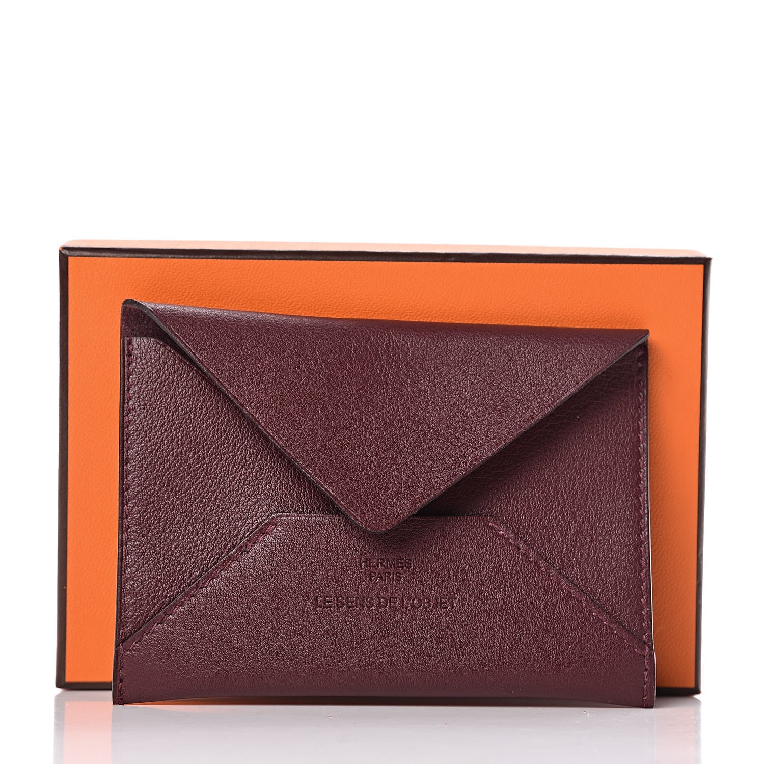 Hermes Swift Le Sens De L'Objet Envelope Card Case Bordeaux 7 of 7