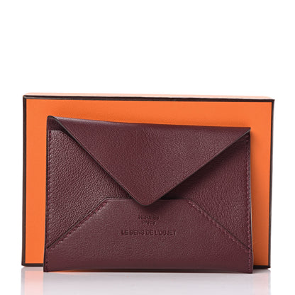 Hermes Swift Le Sens De L'Objet Envelope Card Case Bordeaux 7 of 7