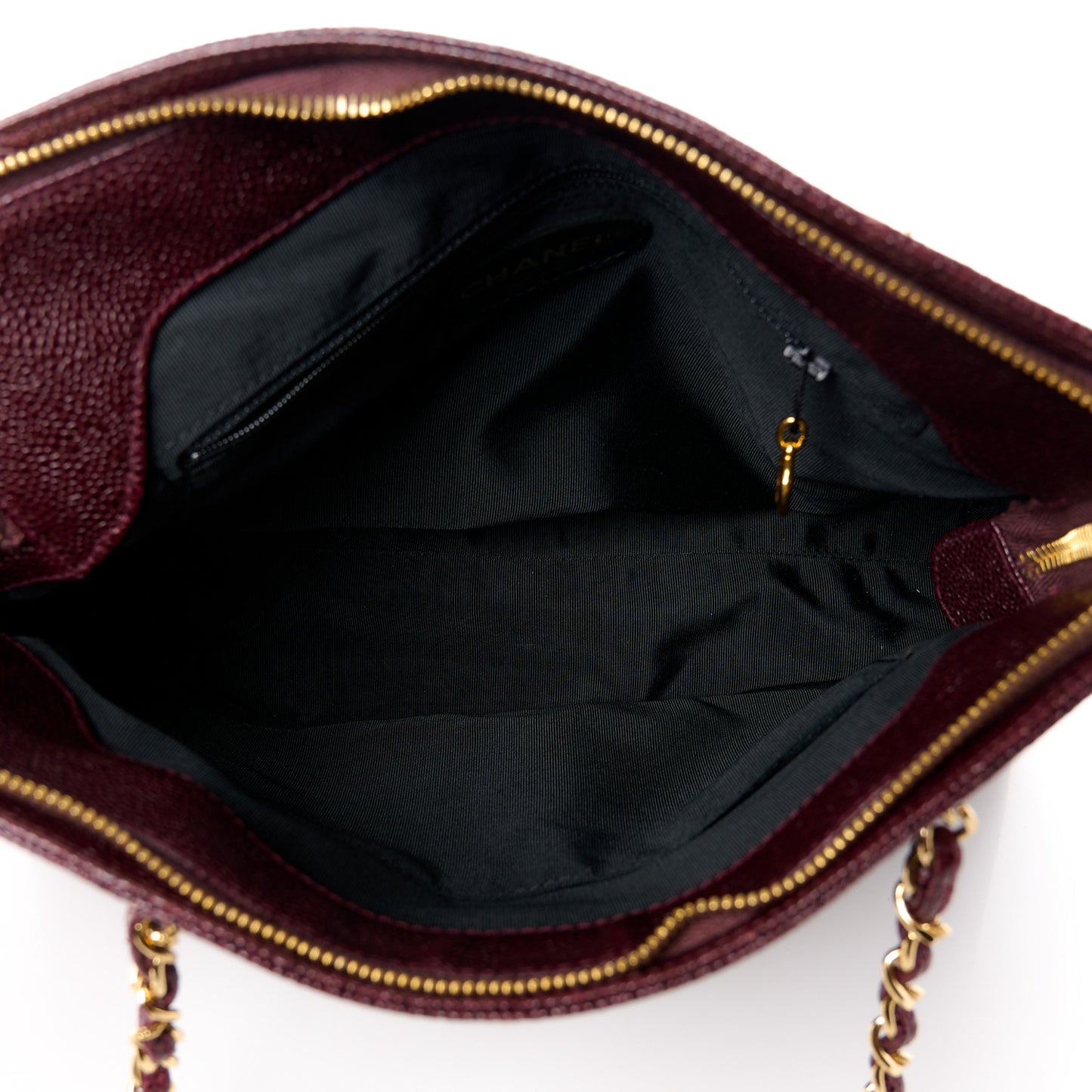 Caviar Shoulder Bag Bordeaux
