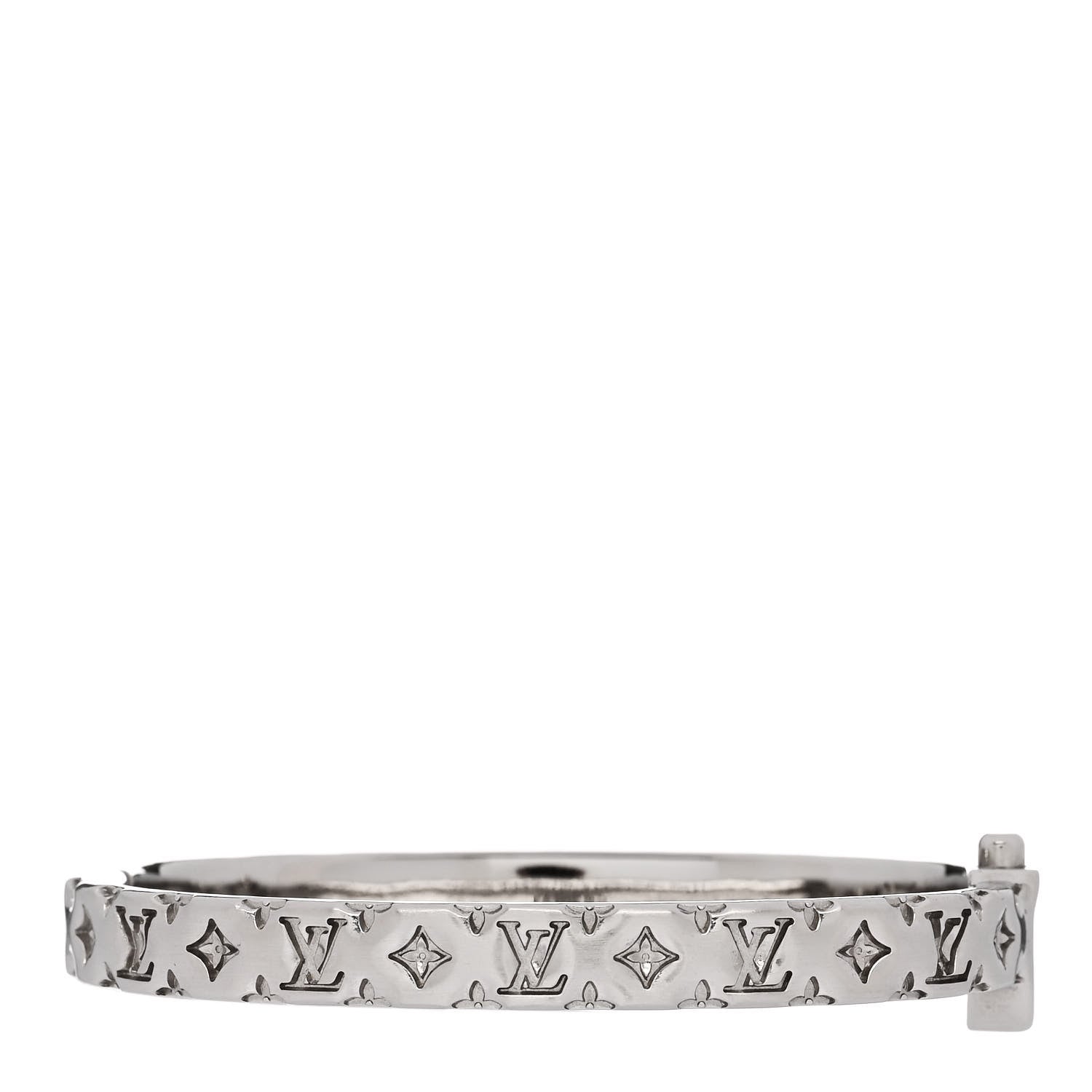 Louis Vuitton Palladium Pillow Nanogram Cuff M Silver 3 of 5
