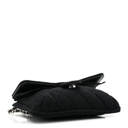 Chanel Jersey Fabric Quilted Foldable Tote With Chain Black Multicolor 7 of 15