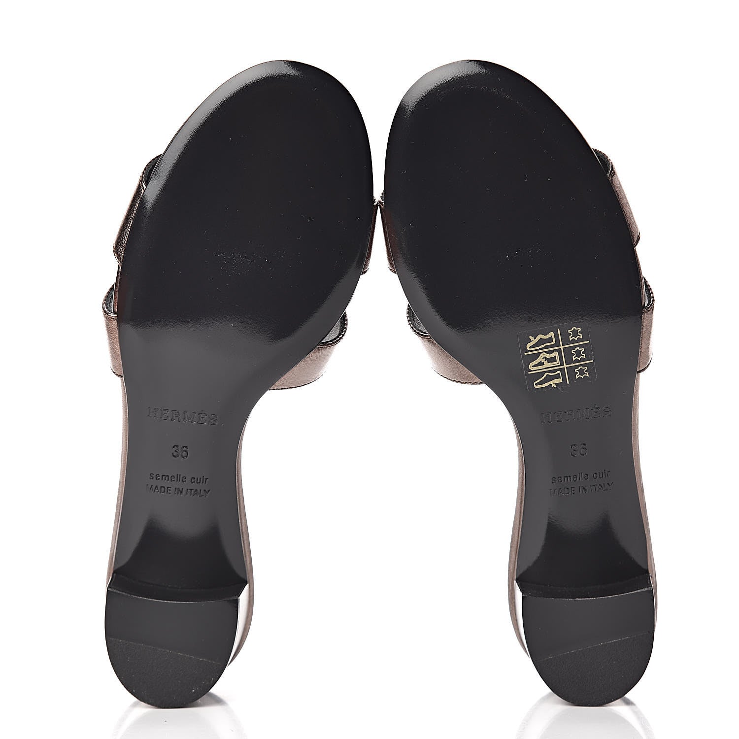 Hermes Metallic Nappa Oasis Sandals 36 Dore Vieilli 5 of 8