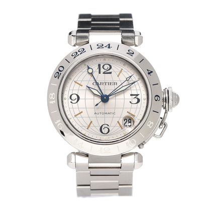Cartier Stainless Steel 35mm Pasha GMT Automatic Watch 1 of 5