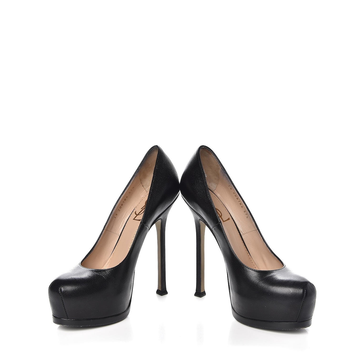 Saint Laurent Vernigolf Tribtoo 105 Platform Pumps 37.5 Black 6 of 17