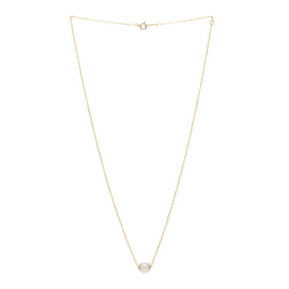 Mikimoto 18K Yellow Gold Akoya Pearl 8mm Pendant Necklace 4 of 5