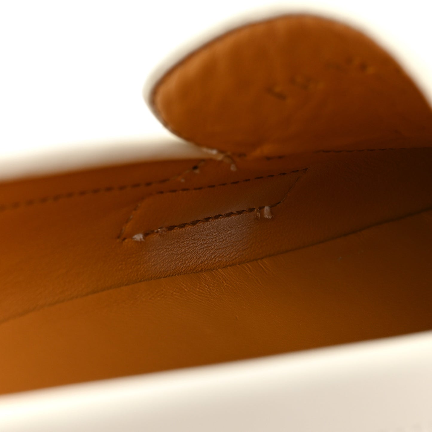 Brushed Calfskin Boy Loafers 35 White
