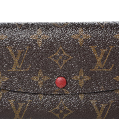 Louis Vuitton Monogram Emilie Wallet Red 8 of 11