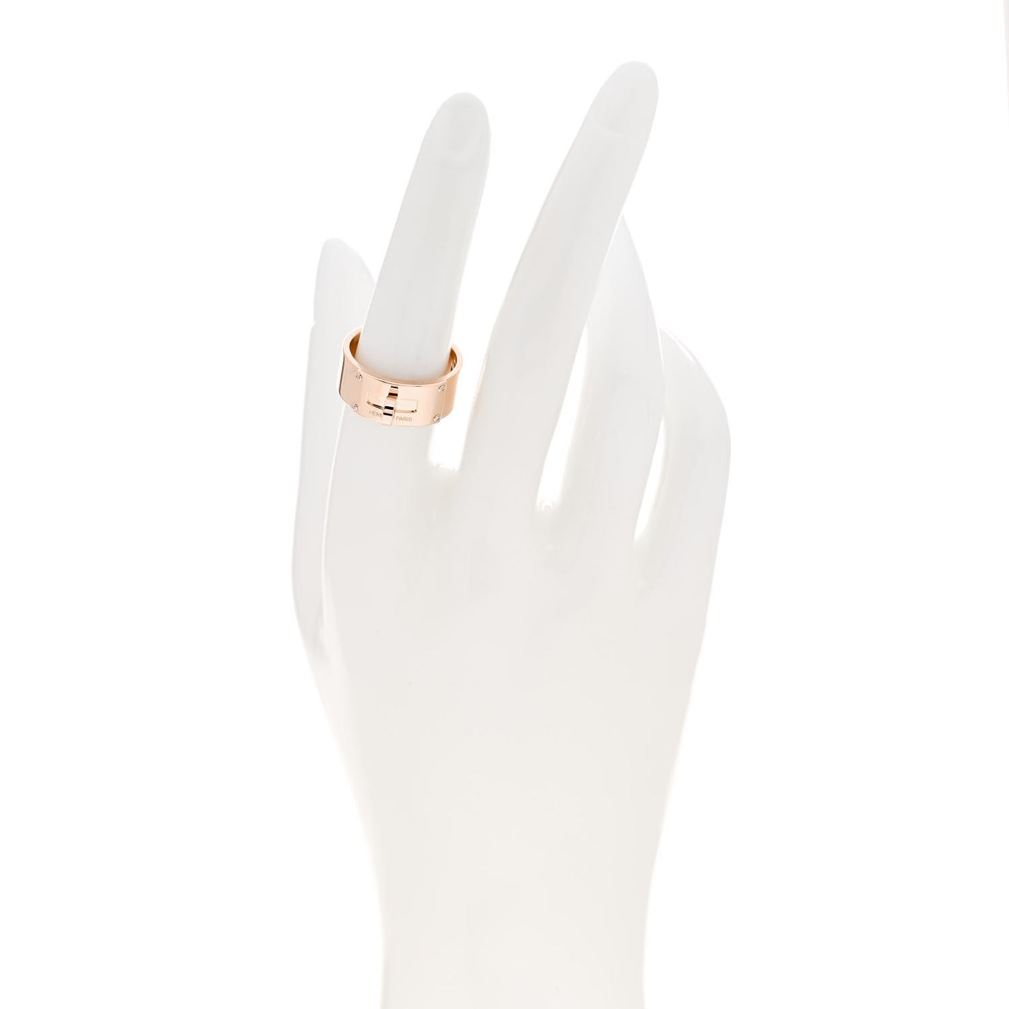 18K Rose Gold Diamond GM Kelly Ring 55 7.25