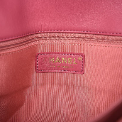 Chanel Patent Quilted 3 Pocket Accordion Flap Pink 6 of 8