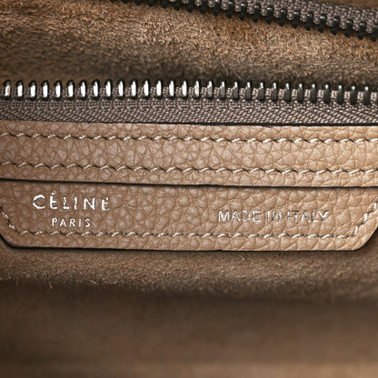 Celine Drummed Calfskin Micro Luggage Dune 6 of 15