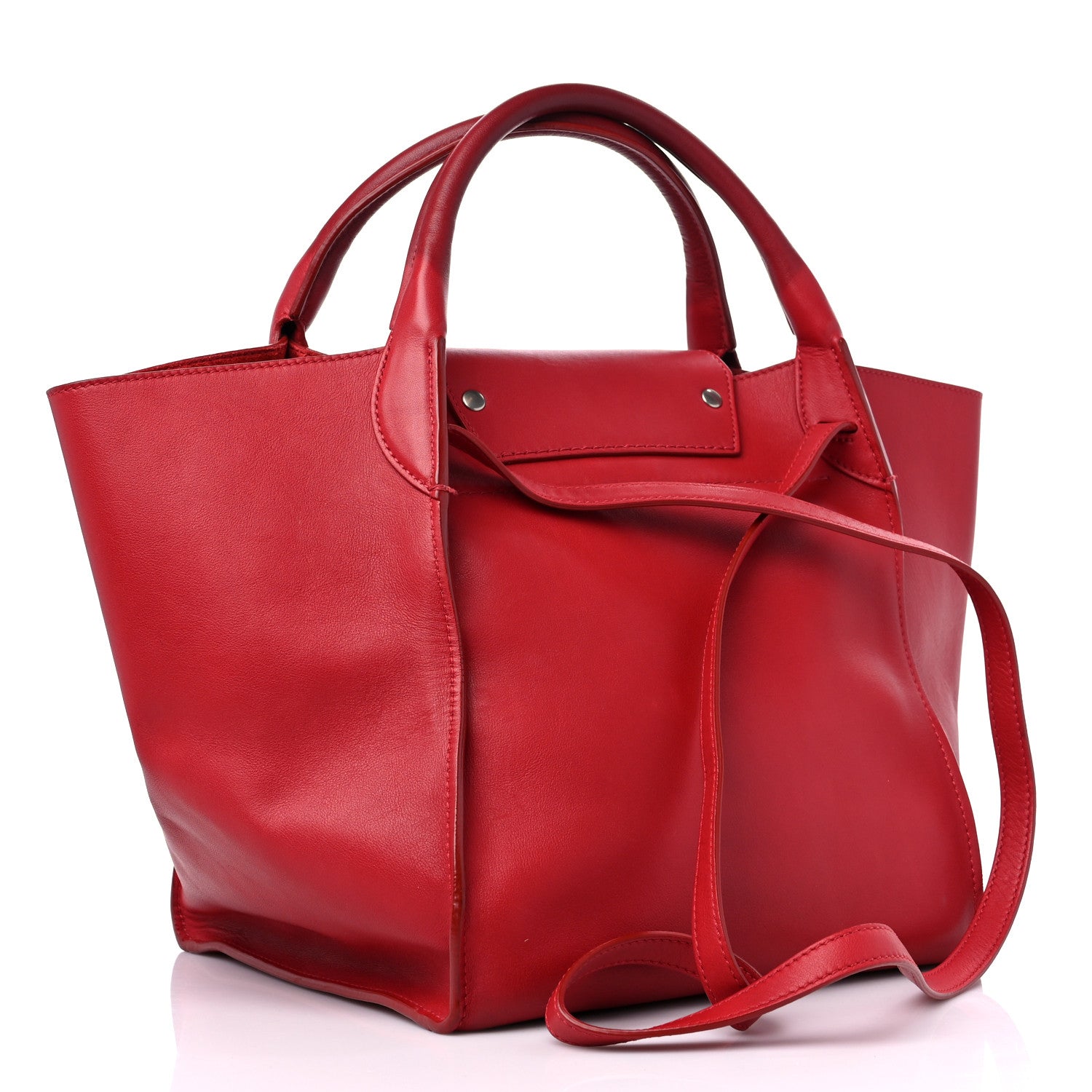 Celine Smooth Calfskin Small Big Bag Red 3 of 19