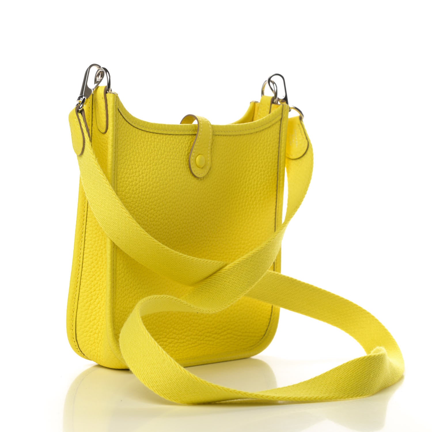Hermes Taurillon Clemence Evelyne TPM Lime 3 of 11