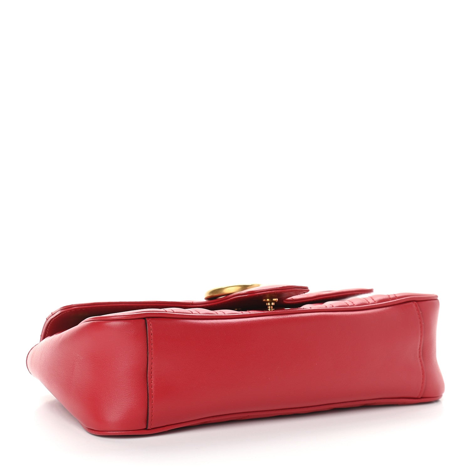 Gucci Calfskin Matelasse Small GG Marmont Shoulder Bag Hibiscus Red 4 of 9