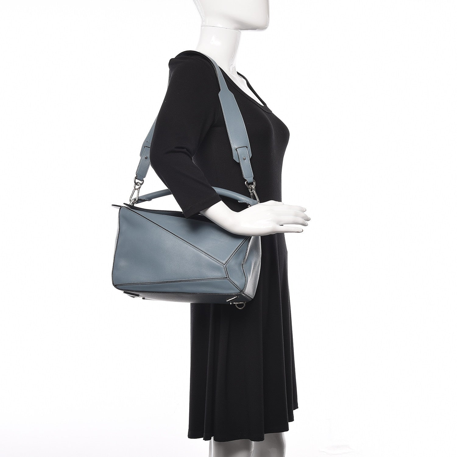 Loewe Calfskin Puzzle Bag Stone Blue 2 of 13